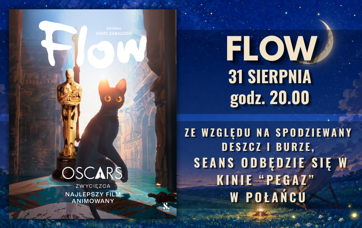 Zdjęcie do &bdquo;Kino na trawie&rdquo; w Kinie &bdquo;Pegaz&rdquo; - zmiana godziny i miejsca seansu filmu &bdquo;Flow&rdquo; 