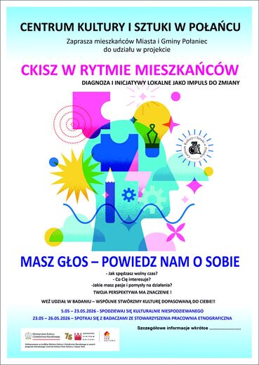 Projekt "CkiSz w rytmie mieszkańc&oacute;w" - informacje dotyczace wzięcia udzialu w projekcie