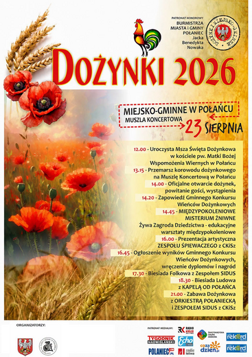Dożynki Miejsko-Gminne 2026 już 23 sierpnia w Połańcu