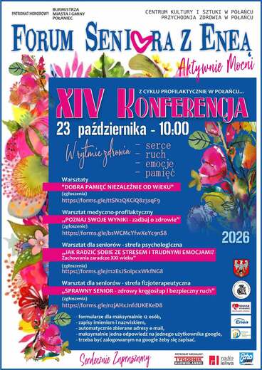  XIV Konferencję w ramach &bdquo;Forum Seniora z Eneą &ndash; Aktywnie Mocni&rdquo; - bogata oferta warsztatowa