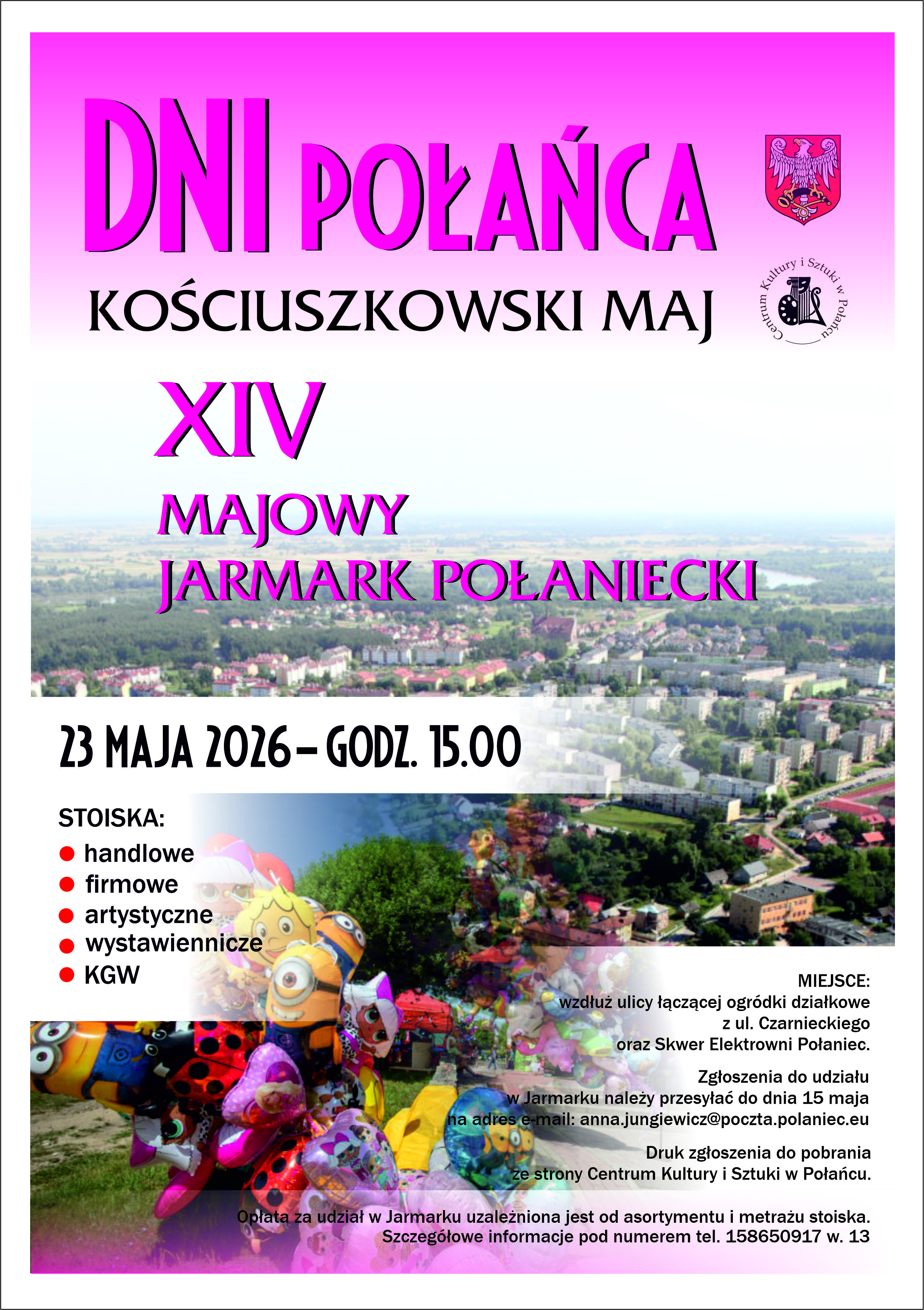 Plakat - Jarmark Majowy - zaproszenie wystawc&oacute;w do składania ofert 