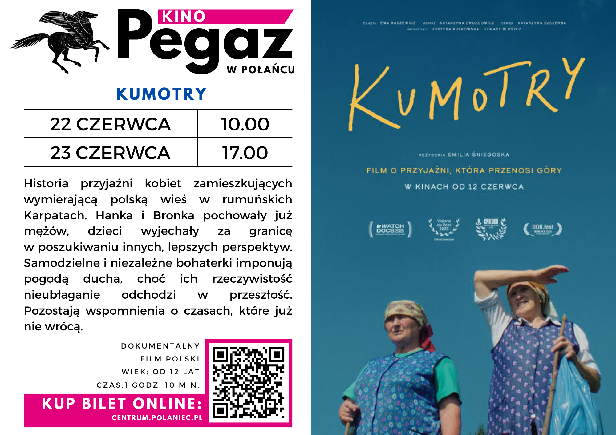 Plakat filmu "Kumotry", termin seansu, opsi filmu