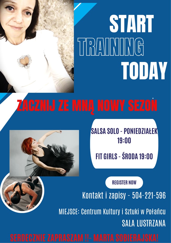 Plakat informacyjny fitness