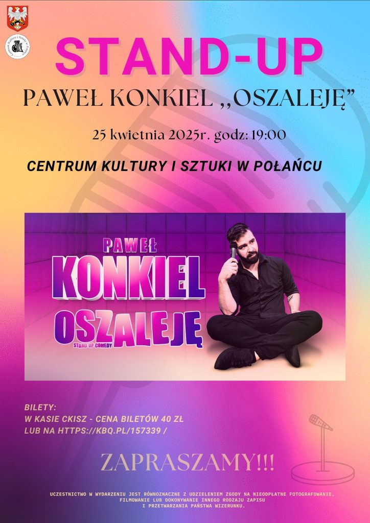 Standu-up "Oszaleję" Pawła Konkiela- 25 kwiertnia 2025r. o&nbsp;godz. 19.00; zdjęcie komika