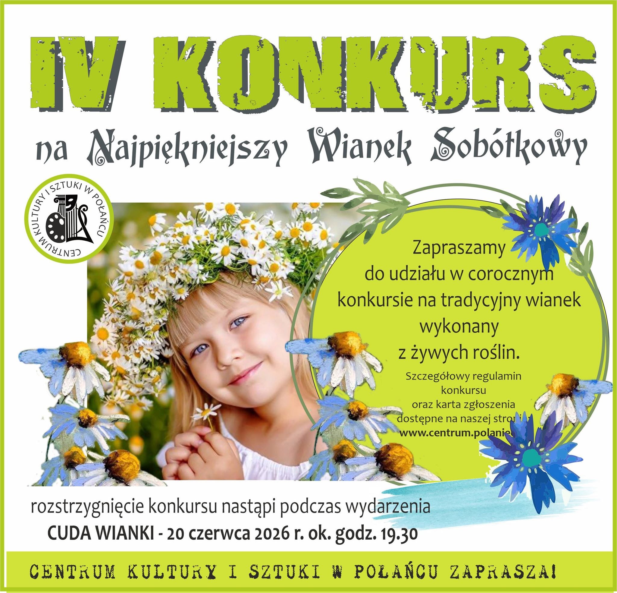 Plakat konkursu na&nbsp;najpiękniejszy wianek 