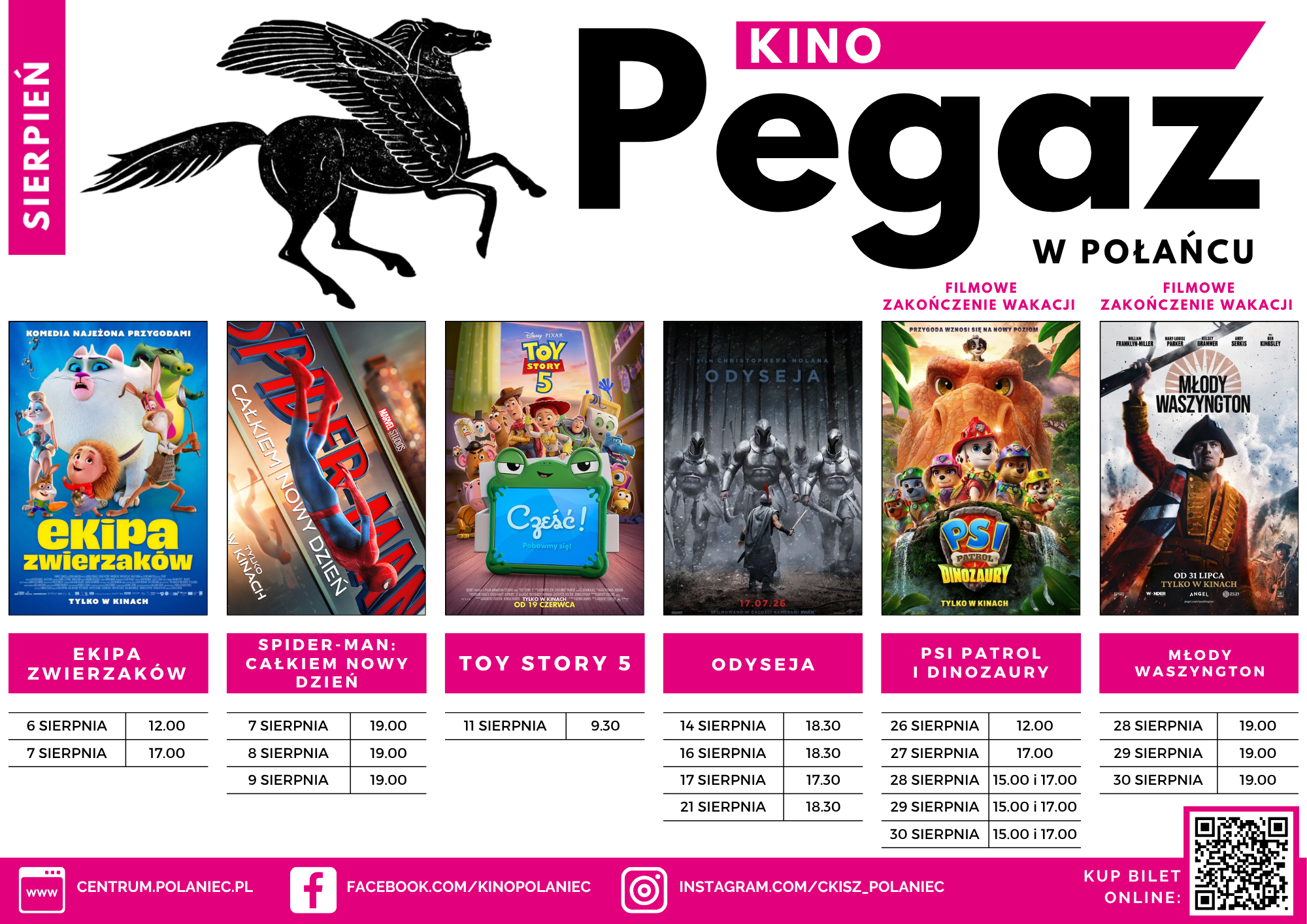 Repertuar kina Pegaz na&nbsp;sierpień - palakty film&oacute;w, daty seans&oacute;w