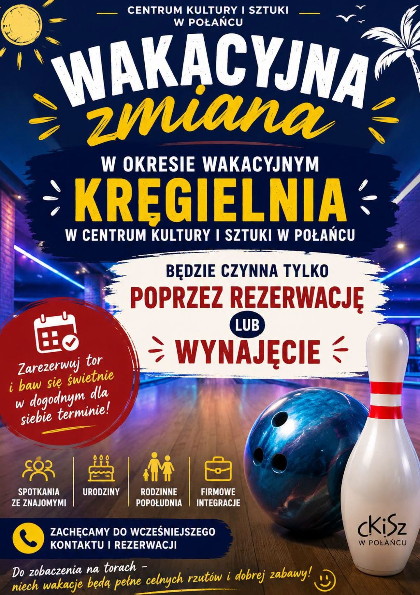 Informacja o&nbsp;zmianie funkcjonowania kręgielni