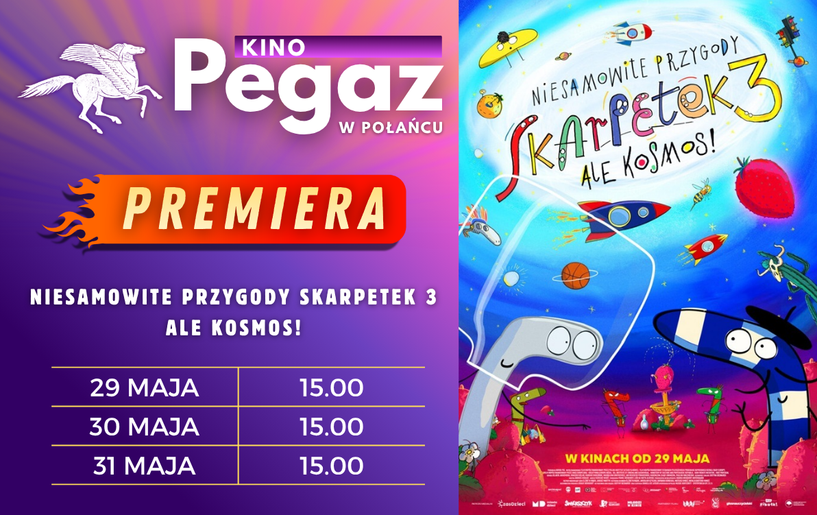 Plakat filmu "Niesamowite przygody skarpetki 3", opis filmu, daty seans&oacute;w w&nbsp;kinie Pegaz