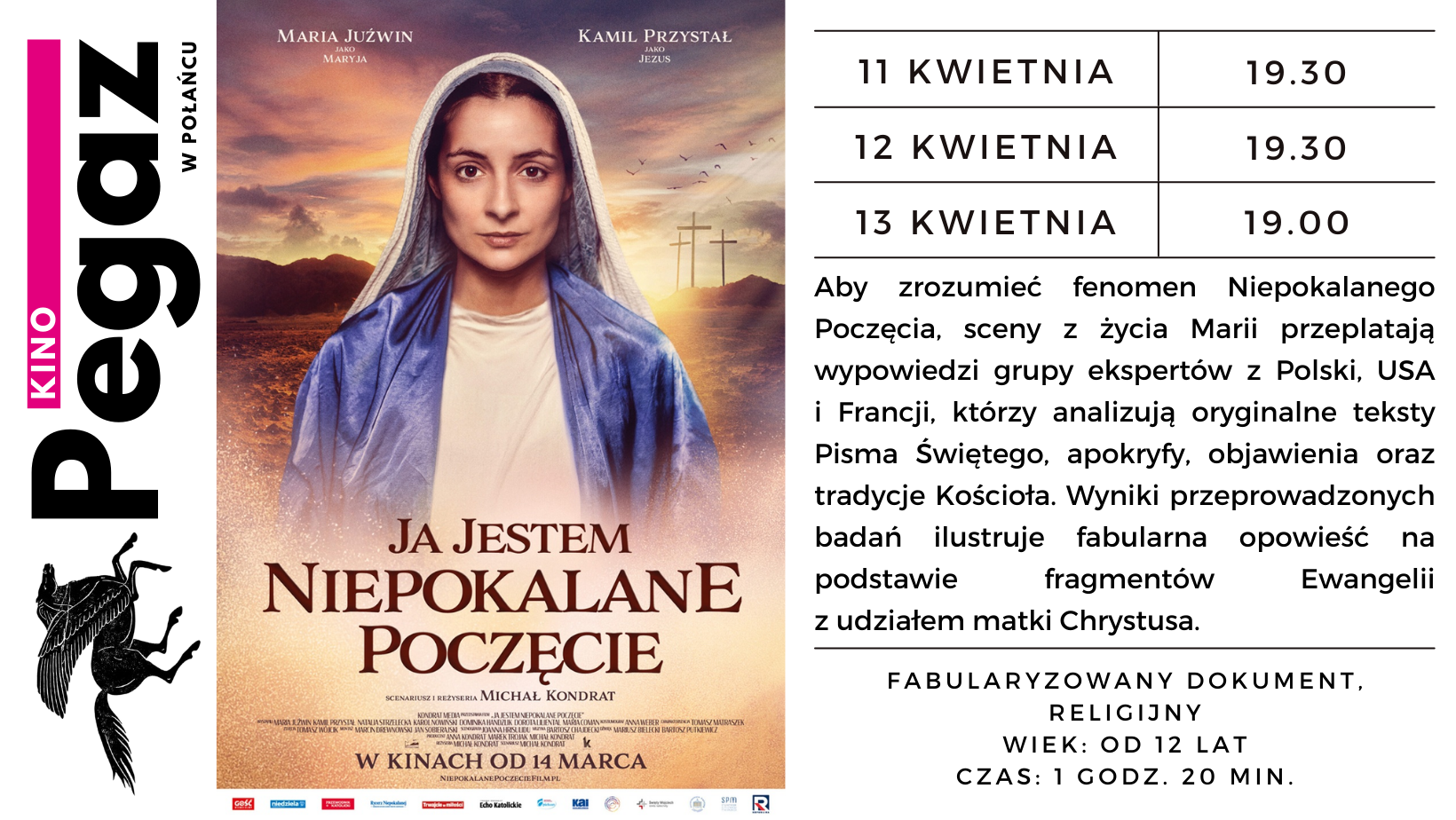 plakat filmu "Ja jestem Niepokalane Poczęcie"