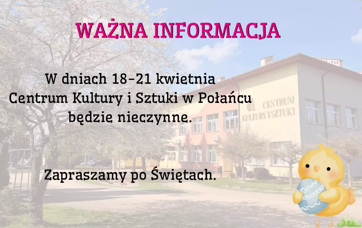 Zdjęcie do Ważna informacja!