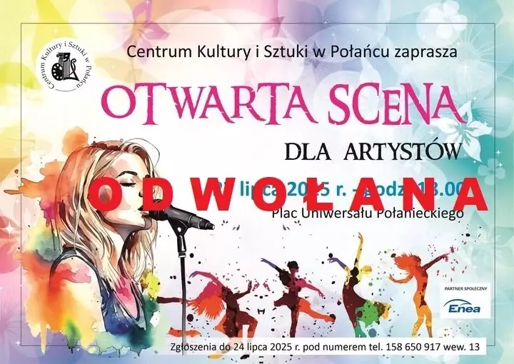 Zdjęcie do Uwaga! Otwarta Scena dla Artysty odwołana!