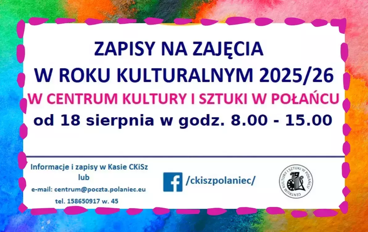Zdjęcie do Rok kulturalny 2025/2026 - niedługo rusza rekrutacja na zajęcia 