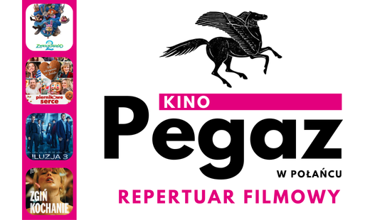 Miniatura wpsiu - plakaty filmów wyświetlanych w grudniu i styczniu, logo Kina 'Pegaz'