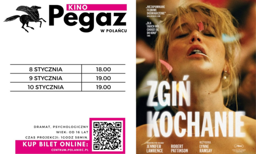 Miniatura wpisu - plakat filmu 'Zgiń kochanie' w kinie 'Pegaz', daty i godziny seansów