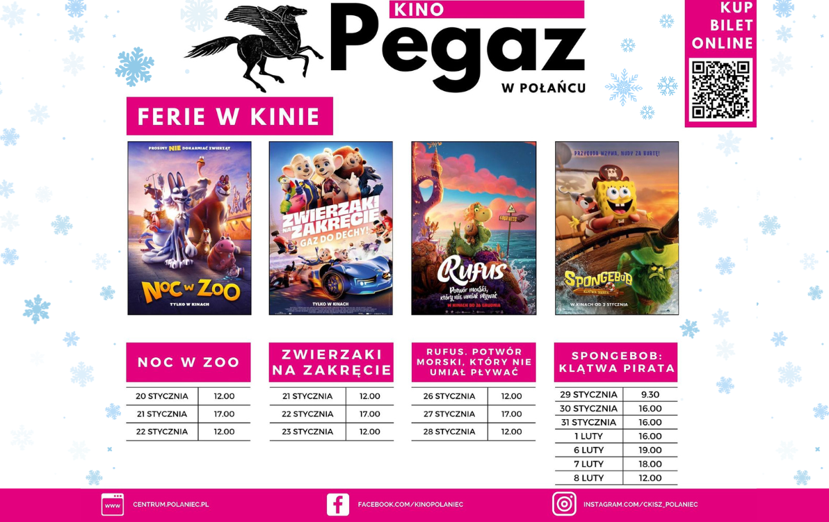 Zdjęcie do Zapraszamy na ferie do Kina "Pegaz"
