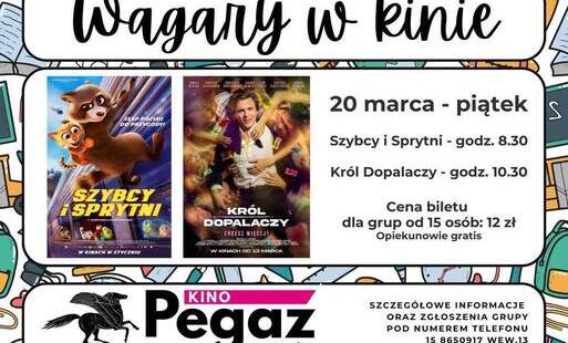 Miniatura wpisu - wagary wkinie, plakaty filmów, godziny seansów w kinie "Pegaz"