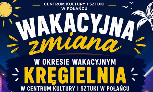 Minaitura wpisu - napis "Wakacyjna zmiana godzin funkcjonowania kręgielni"