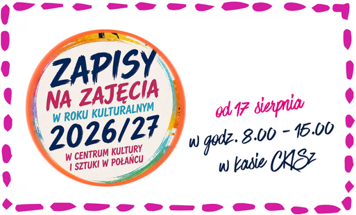 Zdjęcie do Ruszają zapisy na zajęcia w nowym roku kulturalnym 2026/2027!