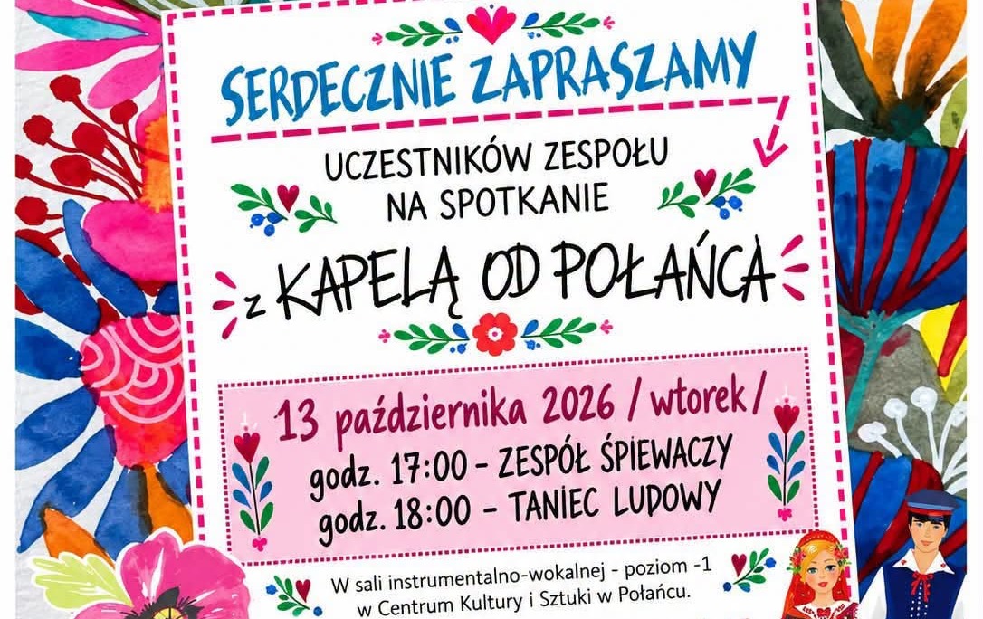 Zdjęcie do Zapraszamy na spotkanie Zespołu Śpiewaczego z kapelą "Od Połańca"