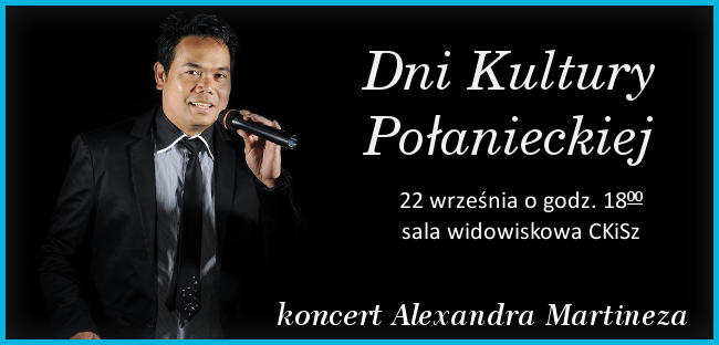 Koncert Alexandra Martineza - 22 września o godz. 18, sala widowiskowa CKiSz