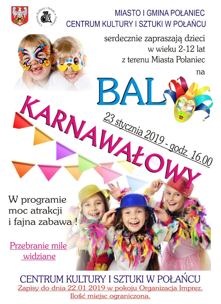 Bal Karnawałowy w CKiSz - plakat