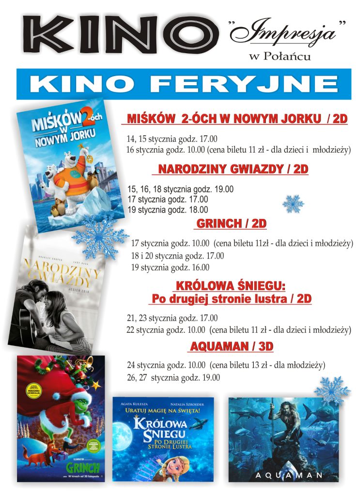 Kino Feryjne - filmowe propozycje - plakat