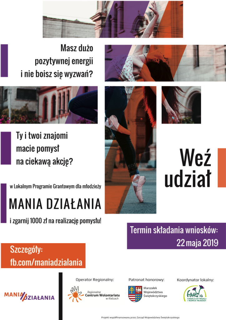 Program dla młodzieży - MANIA DZIAŁANIA