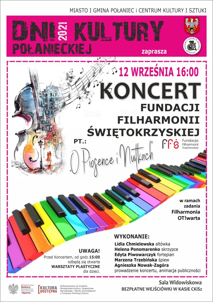 Plakan na filharmonię na 12 września w CKiSz