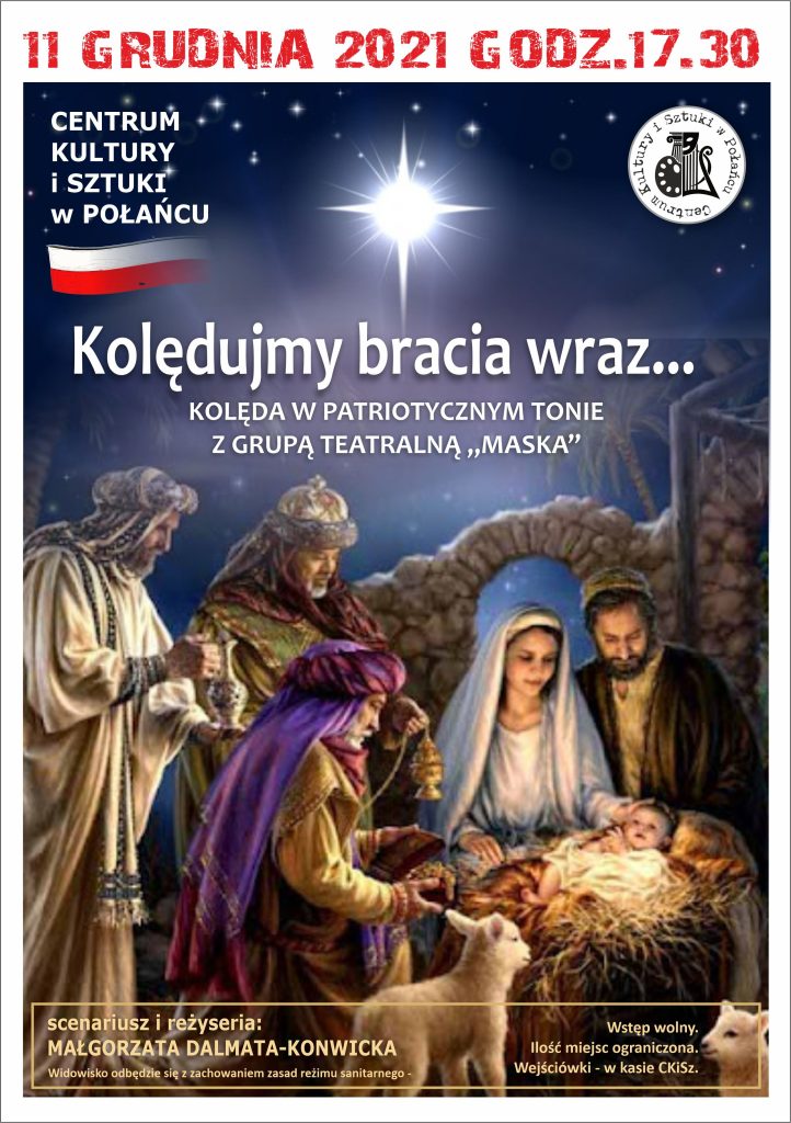 Plakat Kolędujemy w CKiSz w połancu