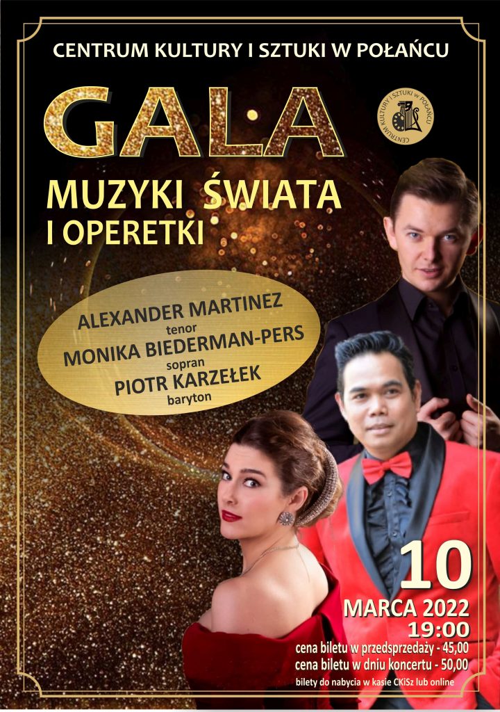 Plakat na koncert Gala Muzyki