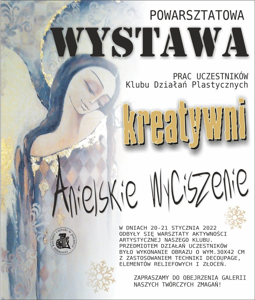 Plakat wystawy Anielskie wyciszenie