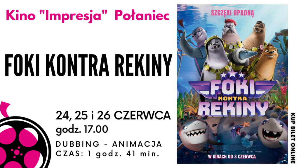 Plakat Foki kontra rekiny