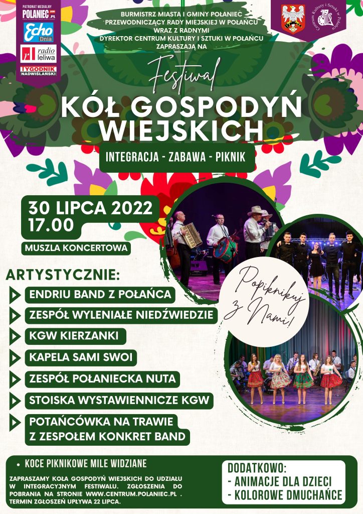 Plakat na Festiwal Kół Gospodyń Wiejskich