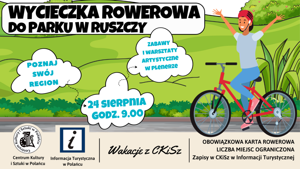 plakat na wycieczkę rowerową z ckisz