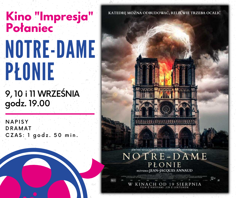 plakat filmu Notre-Dame Płonie