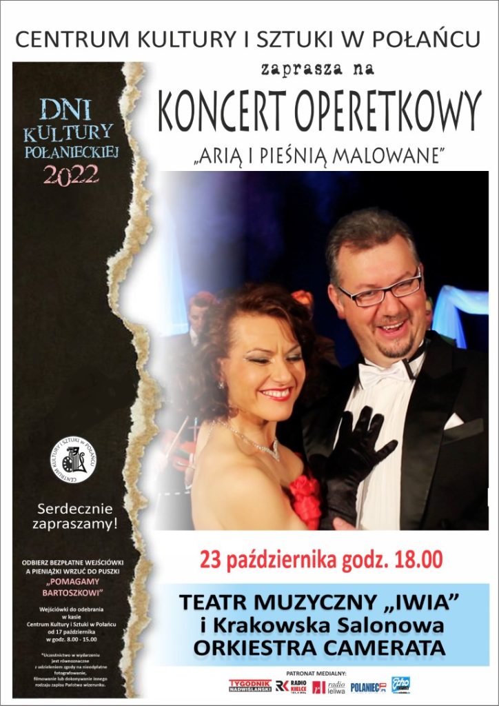 plakat na koncert operetkowy