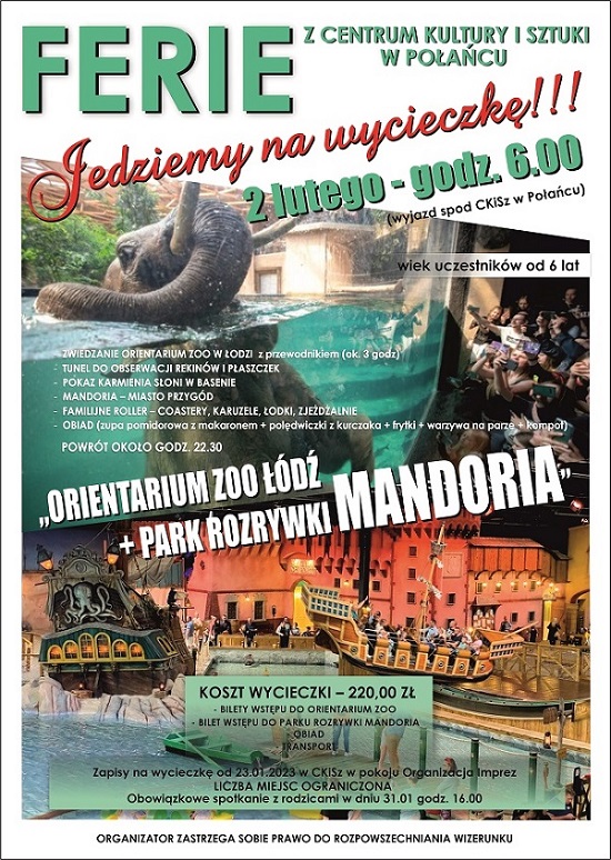 plakat Wycieczka do Parku Mandoria