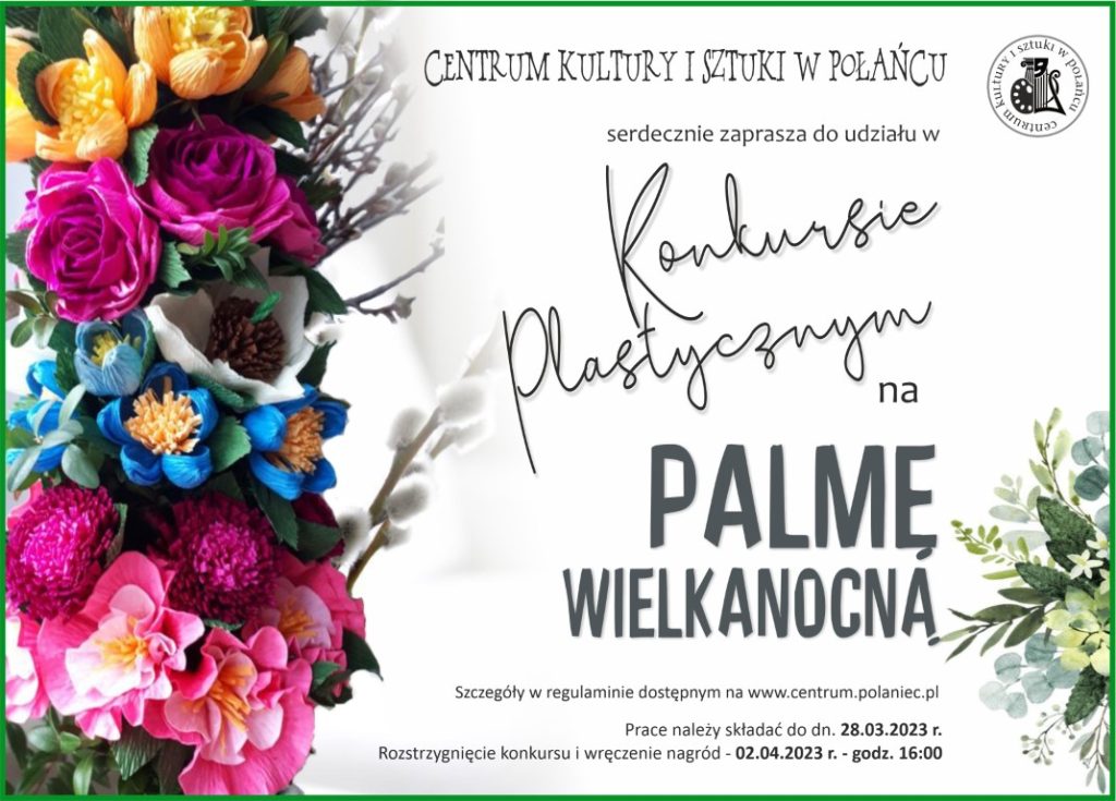 Plakat na konkurs na palmę