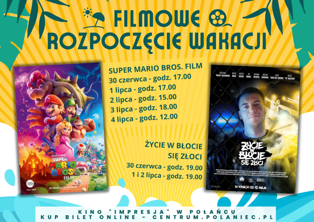 Plakat Filmowe Rozpoczęcie Wakacji CKiSz