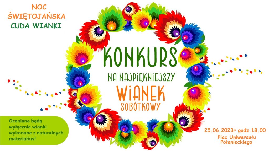 Plakat Konkurs Noc Najpiękniejszy Wianek Sobótkowy