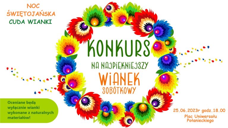 Plakat Konkurs Noc Najpiękniejszy Wianek Sobótkowy