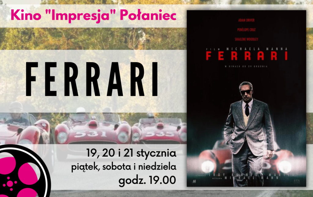 Plakat promujący film "Ferrari"