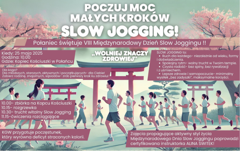 plakat informacyjny slow jogging