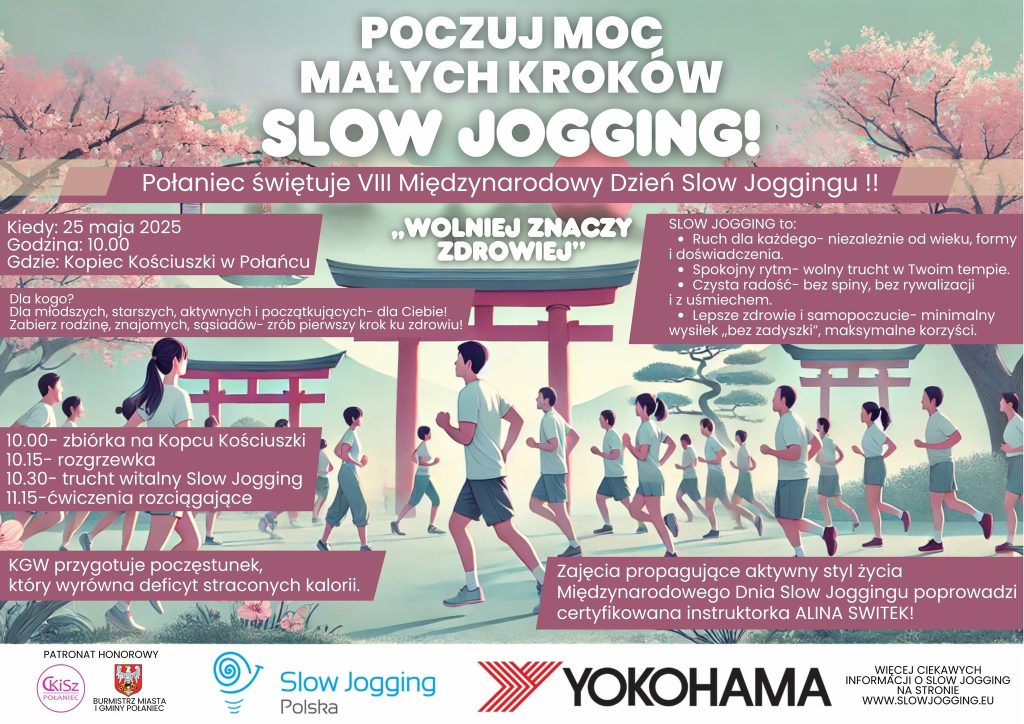 plakat informacyjny slow jogging